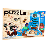 KIT - 2 3D Puzzle - Foguete & Pirata