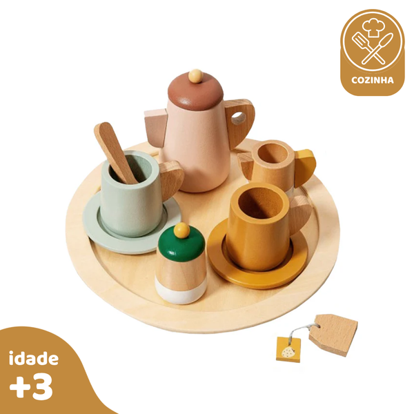 Kit Jogo de Café, de Madeira